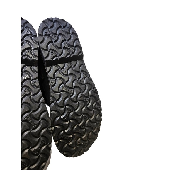 NEW Birkenstock 38 Bakki Black Leather Shearling Lined Boot Moccassin Comfy - Picture 5 of 5